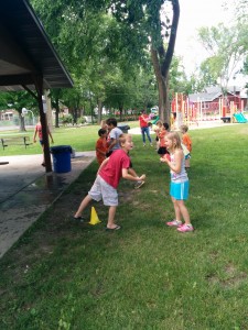 Trying not to bust those water balloons!
